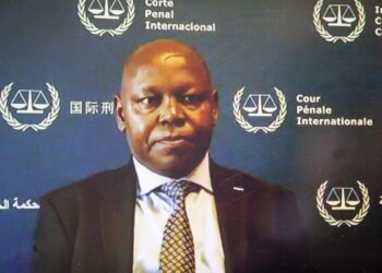 Paul Gicheru appearing before the ICC via video-link from the ICC Detention Centre on 6 November 2020. Photo credit: ICC-CPI