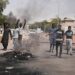 Youths burn tyres in Khartoum, Sudan, on Tuesday, October 26, 2021, during a protest to oppose a military takeover. Photo credit: @AP/Marwan Ali