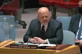 ICC Prosecutor Karim Khan addresses the UNSC on the Situation in Libya. Photo credit: @UN