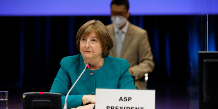 ASP President H.E. Silvia Fernandez de Gurmendi at the opening of ASP20. Photo: ICC-CPI