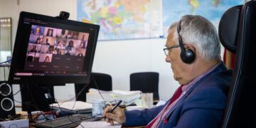 ICC President Judge Piotr Hofmański during the 2021 ICC judicial retreat.Photo Credit: @ICC-CPI