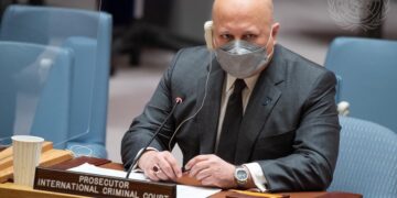 Karim Khan, International Criminal Court Prosecutor, briefs the Security Council meeting on the Sudan and South Sudan. Photo credit: @UN Photo/Eskinder Debebe