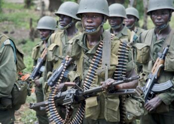 Troops of the government of Zaire (now Democratic Republic of the Congo) during the Second Congo Civil War. (Public Domain Image)