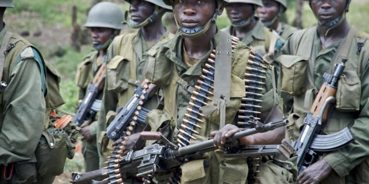 Troops of the government of Zaire (now Democratic Republic of the Congo) during the Second Congo Civil War. (Public Domain Image)