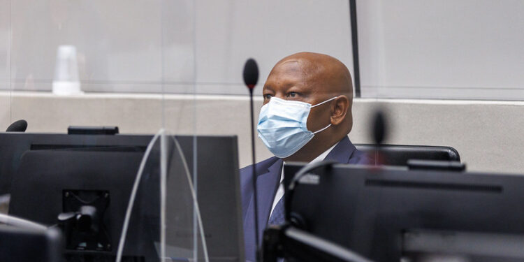 Kenyan lawyer Paul Gicheru during his trial at the International Criminal Court. Photo credit: @ICC-CPI