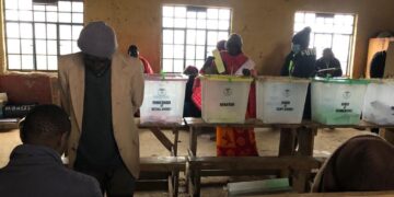 Citizens in Kajiado South Sub-County queue in Ole Muturi Primary School to elect their leaders on August 9, 2022, for the next five years.