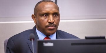 Bosco Ntaganda during the delivery of the Appeals Chamber judgement on reparations at the International Criminal Court on September 12, 2022. ©ICC-CPI